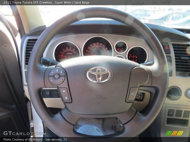 Super White / Sand Beige 2011 Toyota Tundra SR5 CrewMax