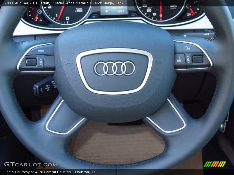 Glacier White Metallic / Velvet Beige/Black 2014 Audi A4 2.0T Sedan