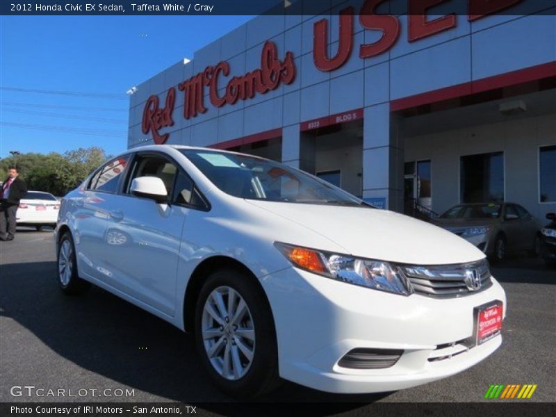 Taffeta White / Gray 2012 Honda Civic EX Sedan