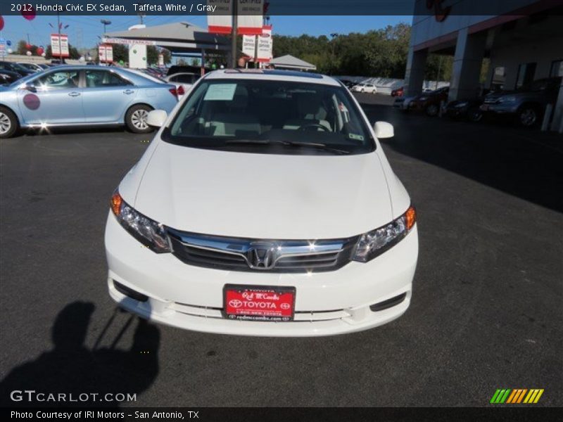 Taffeta White / Gray 2012 Honda Civic EX Sedan