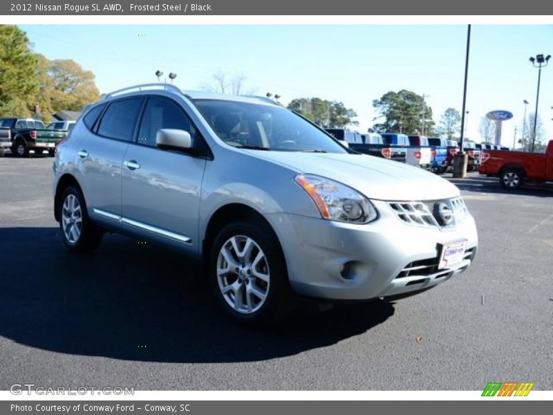 Frosted Steel / Black 2012 Nissan Rogue SL AWD