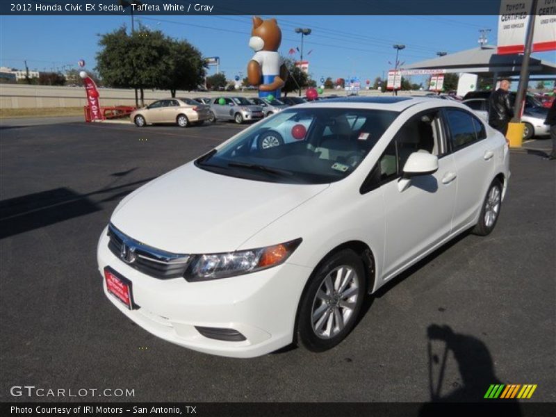 Taffeta White / Gray 2012 Honda Civic EX Sedan