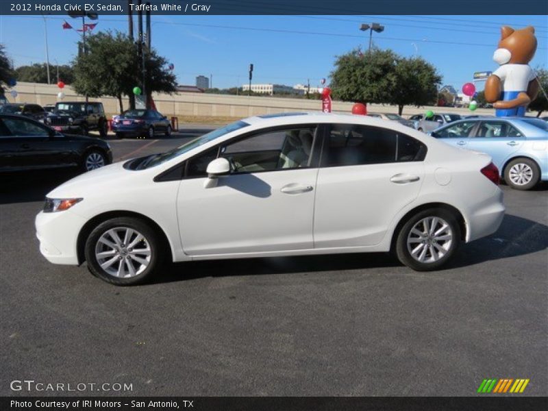 Taffeta White / Gray 2012 Honda Civic EX Sedan