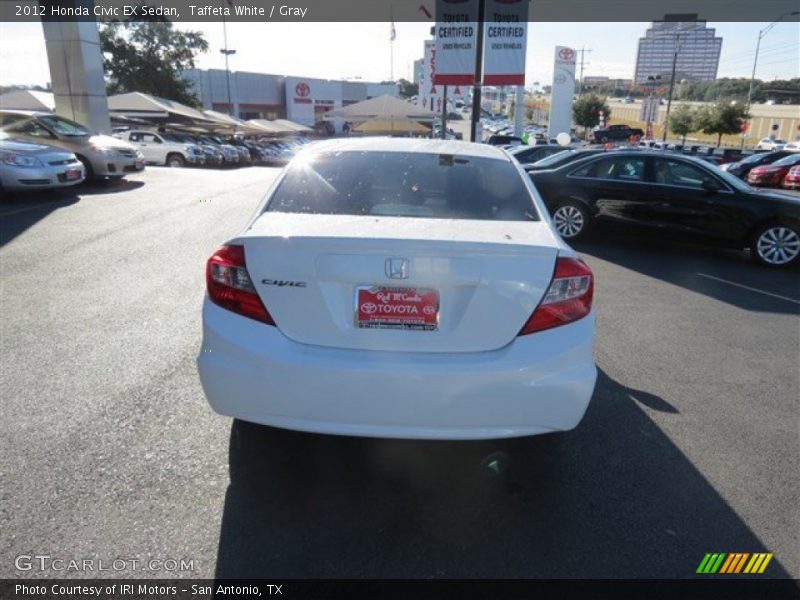 Taffeta White / Gray 2012 Honda Civic EX Sedan