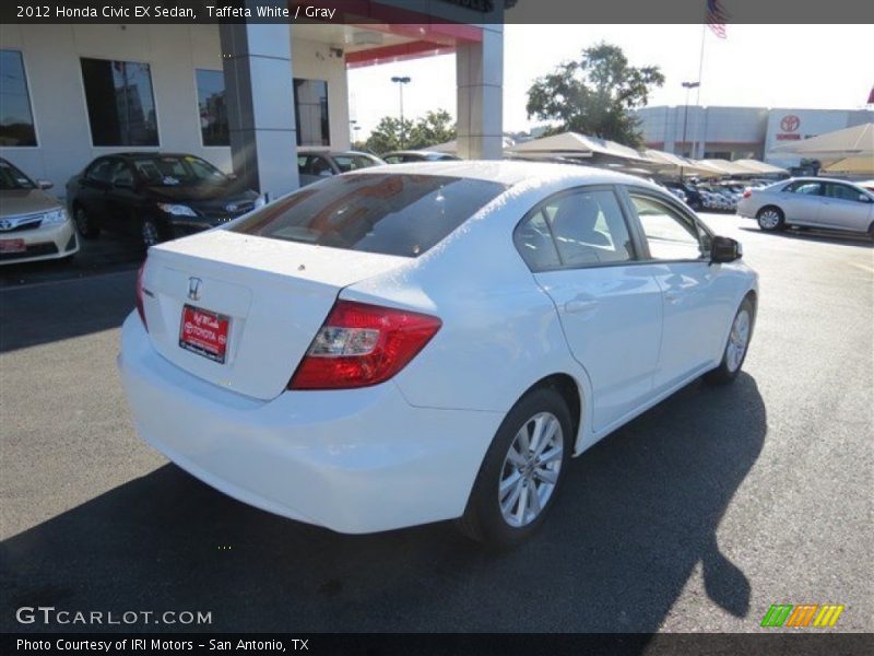 Taffeta White / Gray 2012 Honda Civic EX Sedan