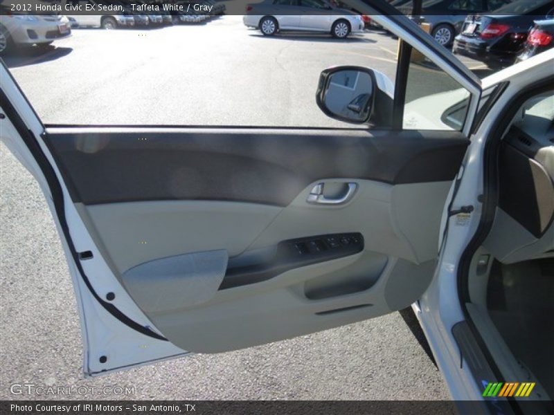 Taffeta White / Gray 2012 Honda Civic EX Sedan