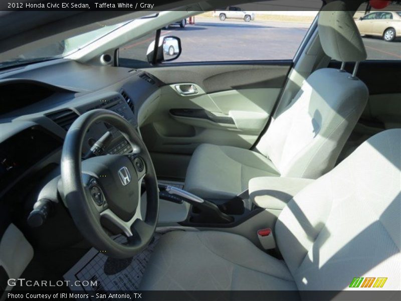 Taffeta White / Gray 2012 Honda Civic EX Sedan