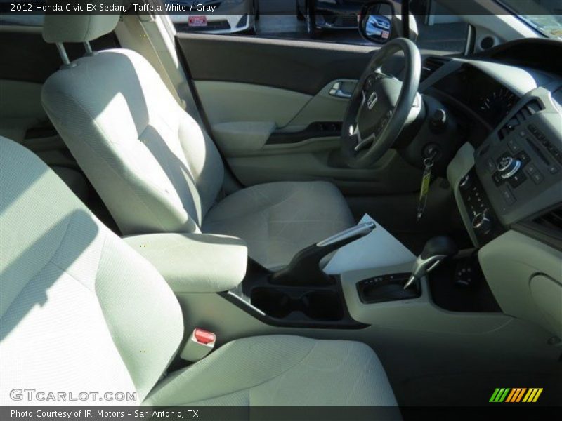 Taffeta White / Gray 2012 Honda Civic EX Sedan