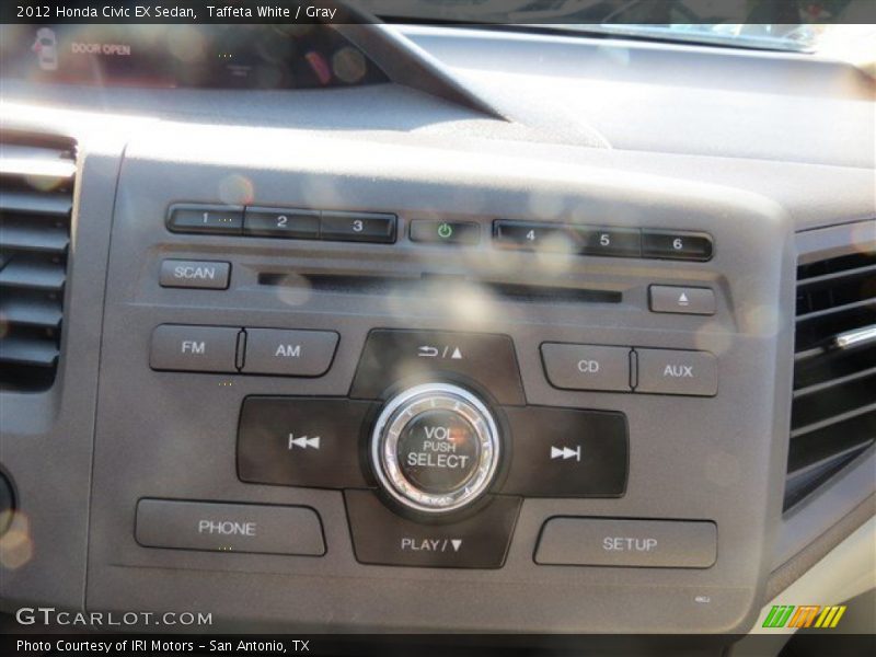 Taffeta White / Gray 2012 Honda Civic EX Sedan