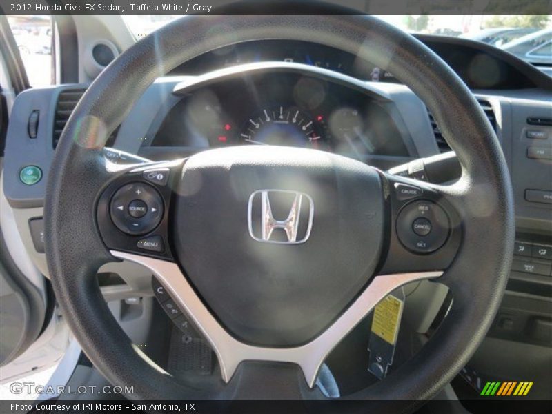 Taffeta White / Gray 2012 Honda Civic EX Sedan