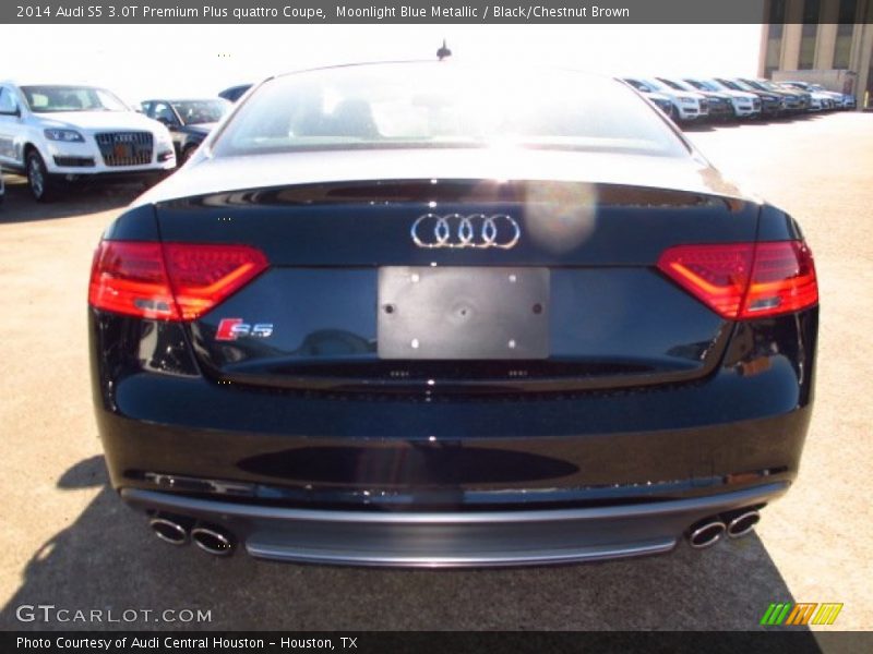 Moonlight Blue Metallic / Black/Chestnut Brown 2014 Audi S5 3.0T Premium Plus quattro Coupe