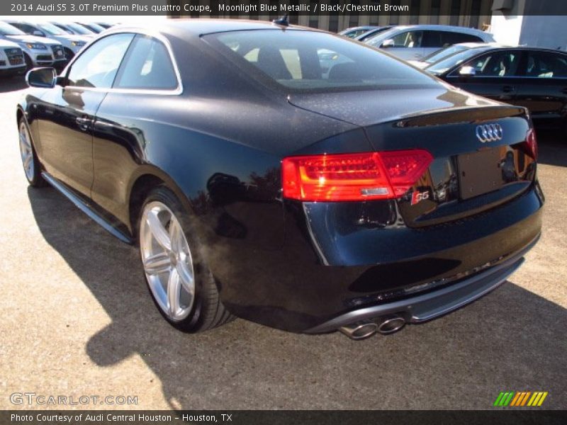 Moonlight Blue Metallic / Black/Chestnut Brown 2014 Audi S5 3.0T Premium Plus quattro Coupe