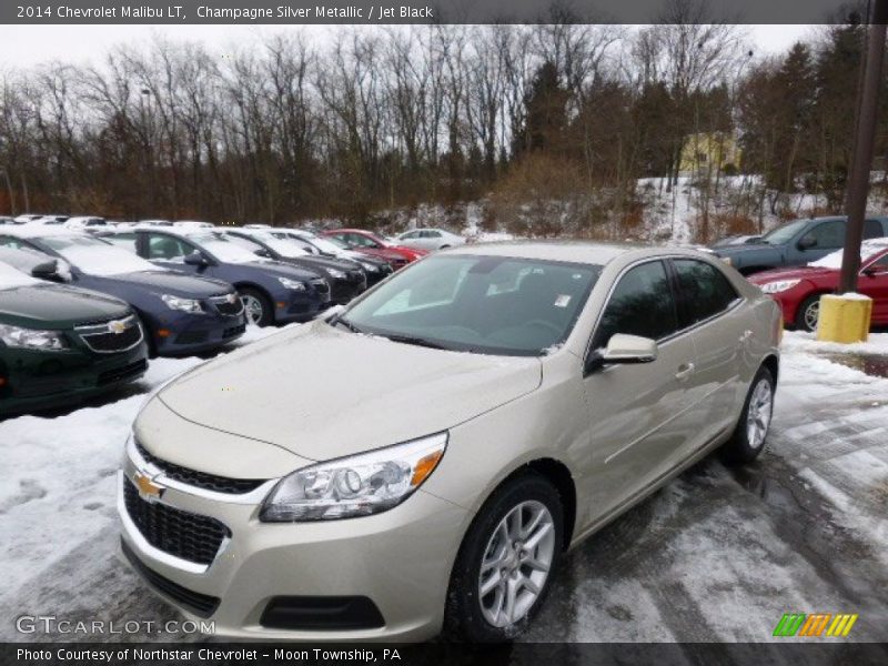 Champagne Silver Metallic / Jet Black 2014 Chevrolet Malibu LT