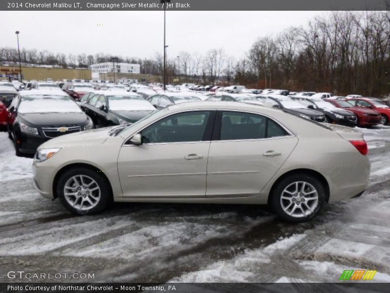 Champagne Silver Metallic / Jet Black 2014 Chevrolet Malibu LT