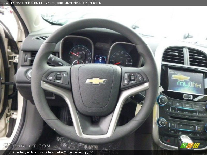 Champagne Silver Metallic / Jet Black 2014 Chevrolet Malibu LT