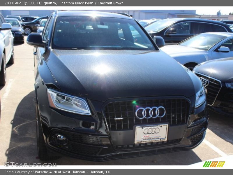 Phantom Black Pearl / Chestnut Brown 2014 Audi Q5 3.0 TDI quattro