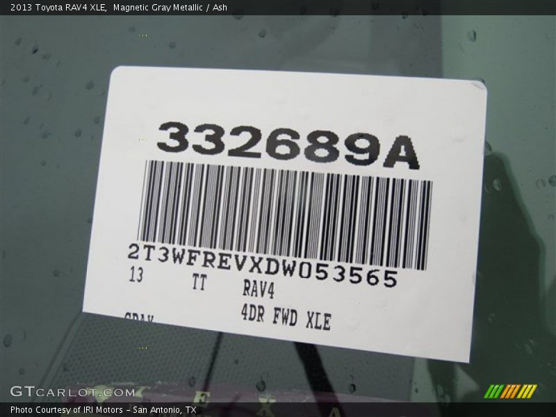 Magnetic Gray Metallic / Ash 2013 Toyota RAV4 XLE