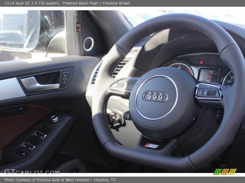 Phantom Black Pearl / Chestnut Brown 2014 Audi Q5 3.0 TDI quattro
