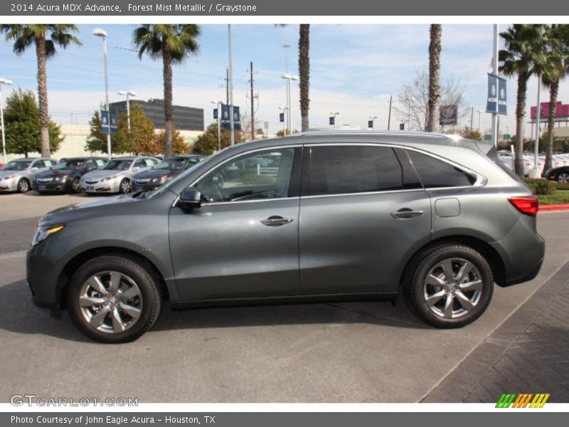 Forest Mist Metallic / Graystone 2014 Acura MDX Advance