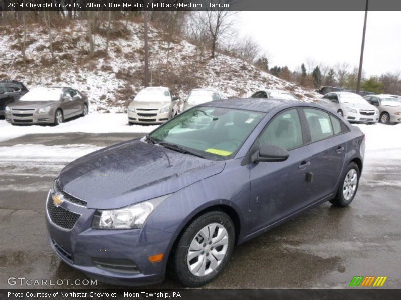 Atlantis Blue Metallic / Jet Black/Medium Titanium 2014 Chevrolet Cruze LS