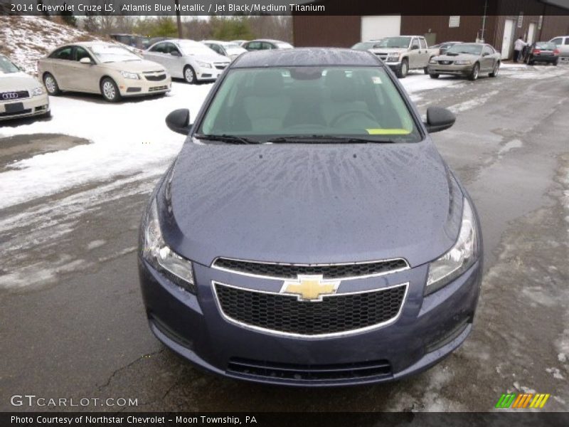 Atlantis Blue Metallic / Jet Black/Medium Titanium 2014 Chevrolet Cruze LS