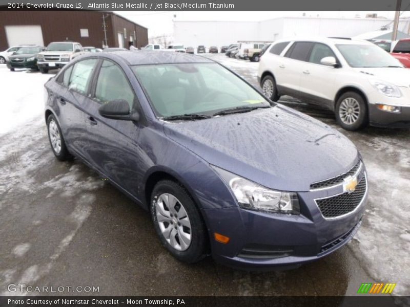 Atlantis Blue Metallic / Jet Black/Medium Titanium 2014 Chevrolet Cruze LS