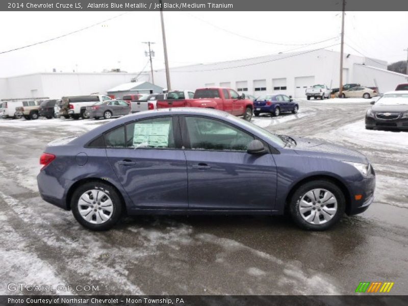 Atlantis Blue Metallic / Jet Black/Medium Titanium 2014 Chevrolet Cruze LS