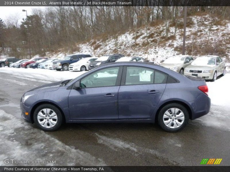 Atlantis Blue Metallic / Jet Black/Medium Titanium 2014 Chevrolet Cruze LS