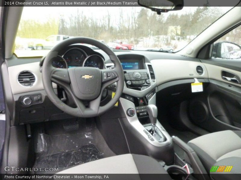 Atlantis Blue Metallic / Jet Black/Medium Titanium 2014 Chevrolet Cruze LS