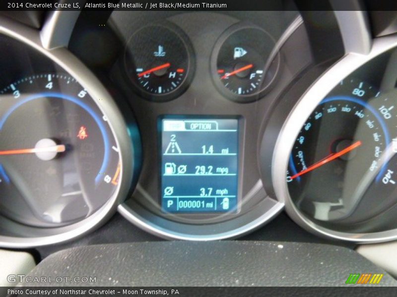 Atlantis Blue Metallic / Jet Black/Medium Titanium 2014 Chevrolet Cruze LS