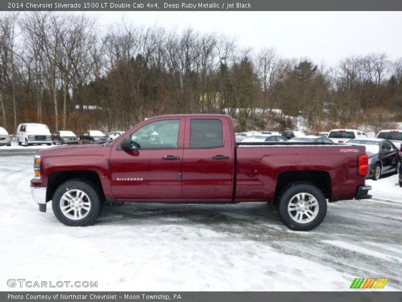 Deep Ruby Metallic / Jet Black 2014 Chevrolet Silverado 1500 LT Double Cab 4x4