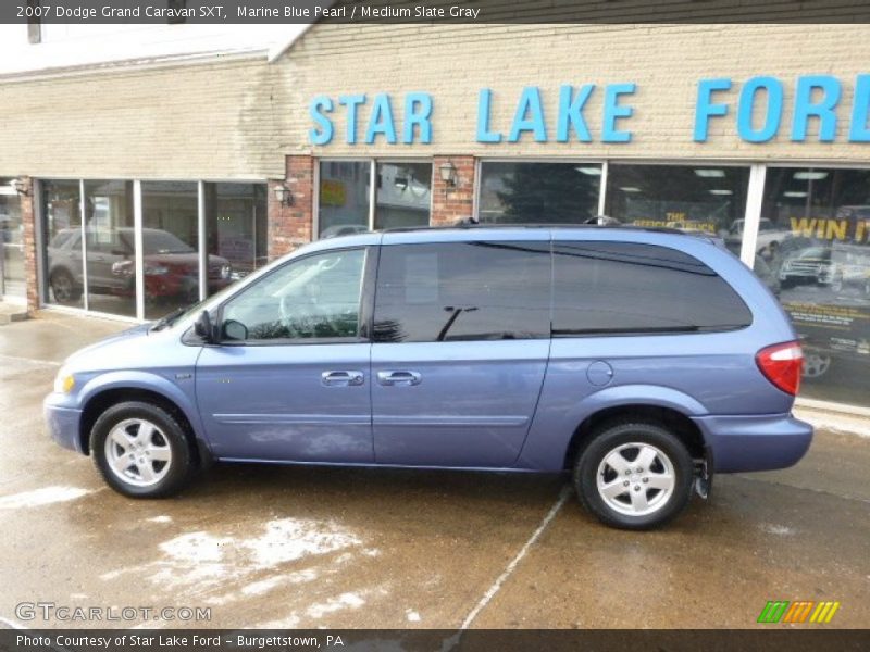 Marine Blue Pearl / Medium Slate Gray 2007 Dodge Grand Caravan SXT