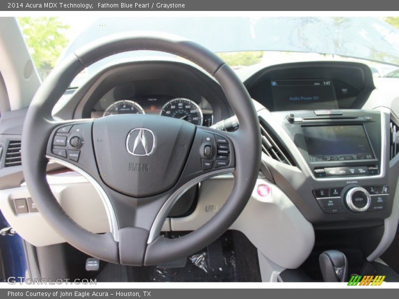 Fathom Blue Pearl / Graystone 2014 Acura MDX Technology