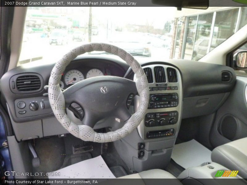 Marine Blue Pearl / Medium Slate Gray 2007 Dodge Grand Caravan SXT