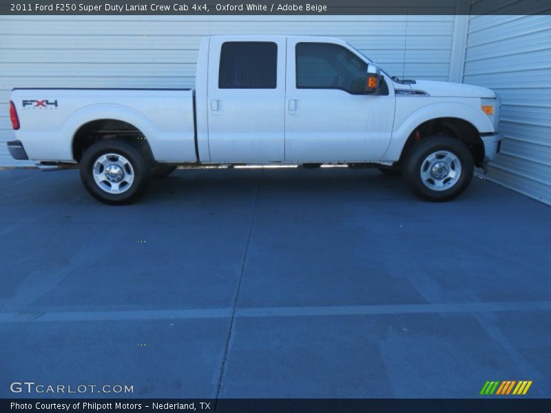 Oxford White / Adobe Beige 2011 Ford F250 Super Duty Lariat Crew Cab 4x4