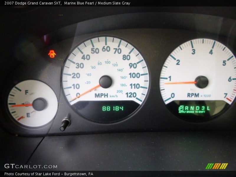 Marine Blue Pearl / Medium Slate Gray 2007 Dodge Grand Caravan SXT