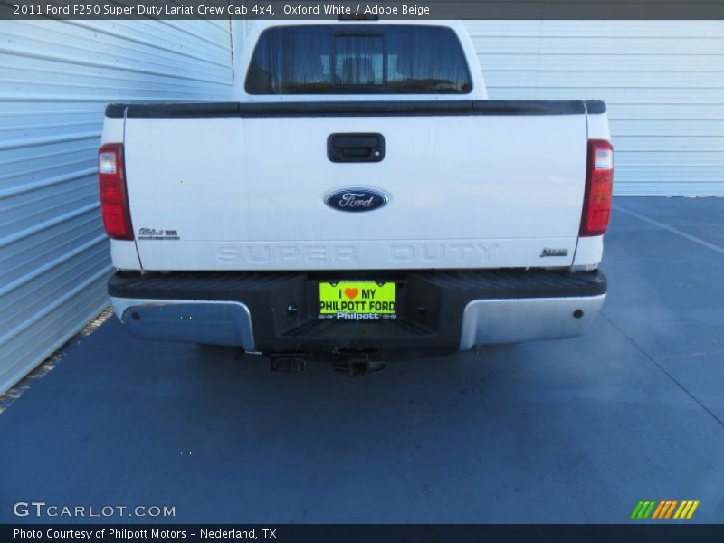 Oxford White / Adobe Beige 2011 Ford F250 Super Duty Lariat Crew Cab 4x4