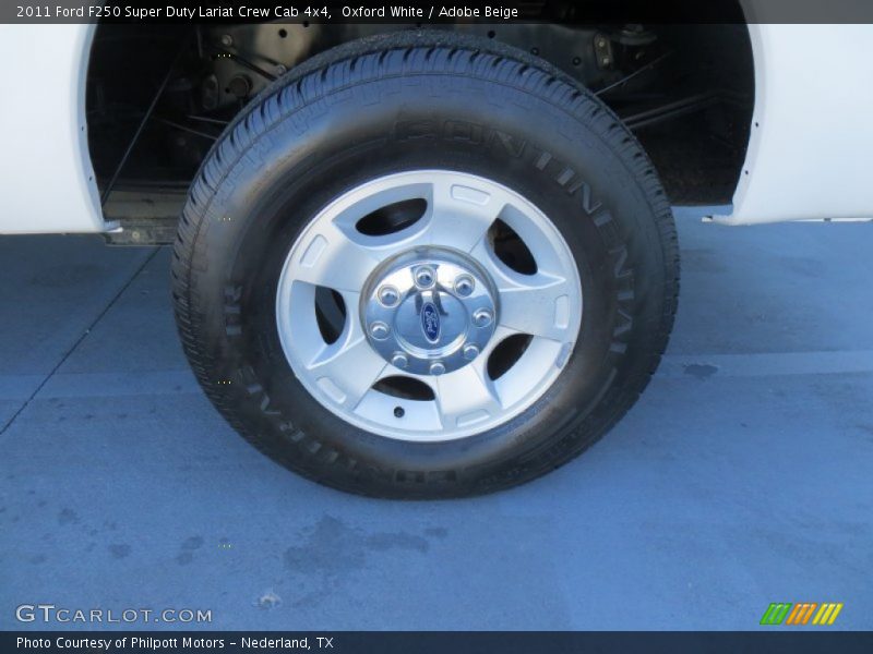 Oxford White / Adobe Beige 2011 Ford F250 Super Duty Lariat Crew Cab 4x4