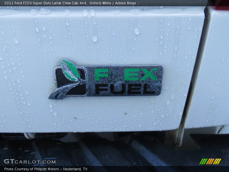 Oxford White / Adobe Beige 2011 Ford F250 Super Duty Lariat Crew Cab 4x4