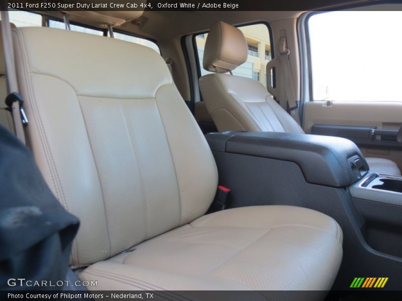 Oxford White / Adobe Beige 2011 Ford F250 Super Duty Lariat Crew Cab 4x4