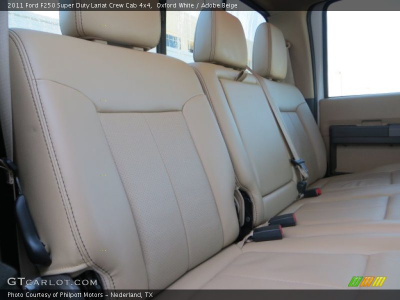 Oxford White / Adobe Beige 2011 Ford F250 Super Duty Lariat Crew Cab 4x4