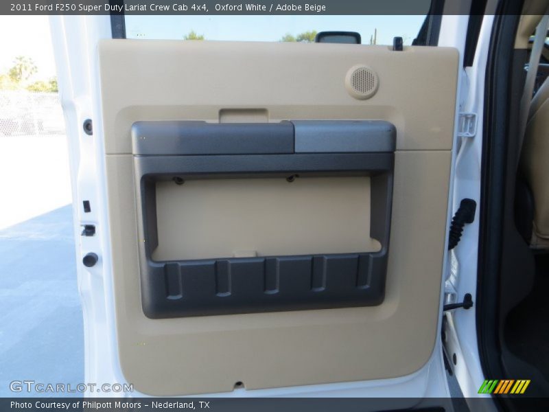 Oxford White / Adobe Beige 2011 Ford F250 Super Duty Lariat Crew Cab 4x4