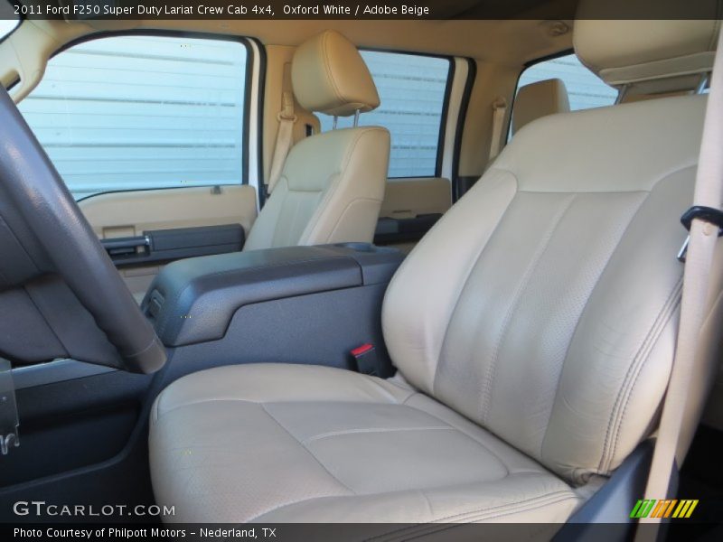 Oxford White / Adobe Beige 2011 Ford F250 Super Duty Lariat Crew Cab 4x4
