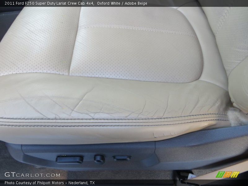 Oxford White / Adobe Beige 2011 Ford F250 Super Duty Lariat Crew Cab 4x4