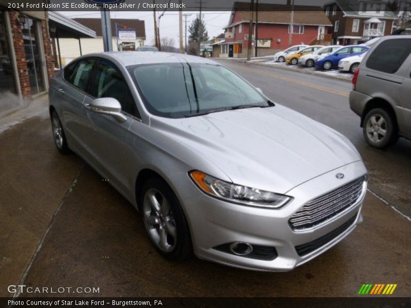 Ingot Silver / Charcoal Black 2014 Ford Fusion SE EcoBoost