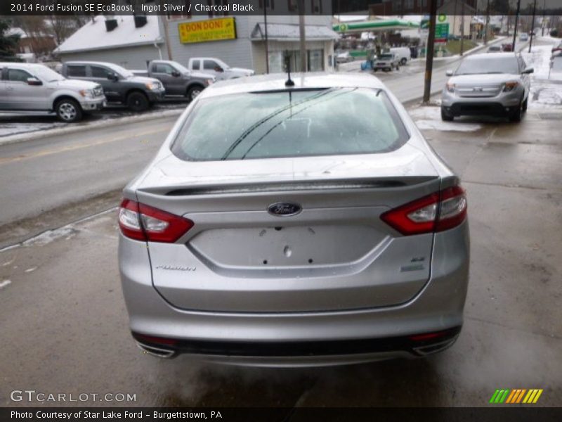 Ingot Silver / Charcoal Black 2014 Ford Fusion SE EcoBoost