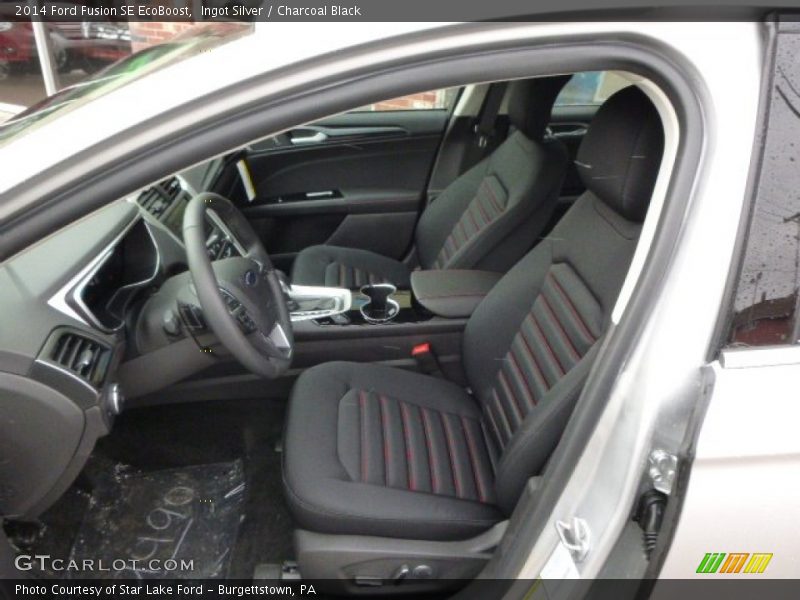 Ingot Silver / Charcoal Black 2014 Ford Fusion SE EcoBoost