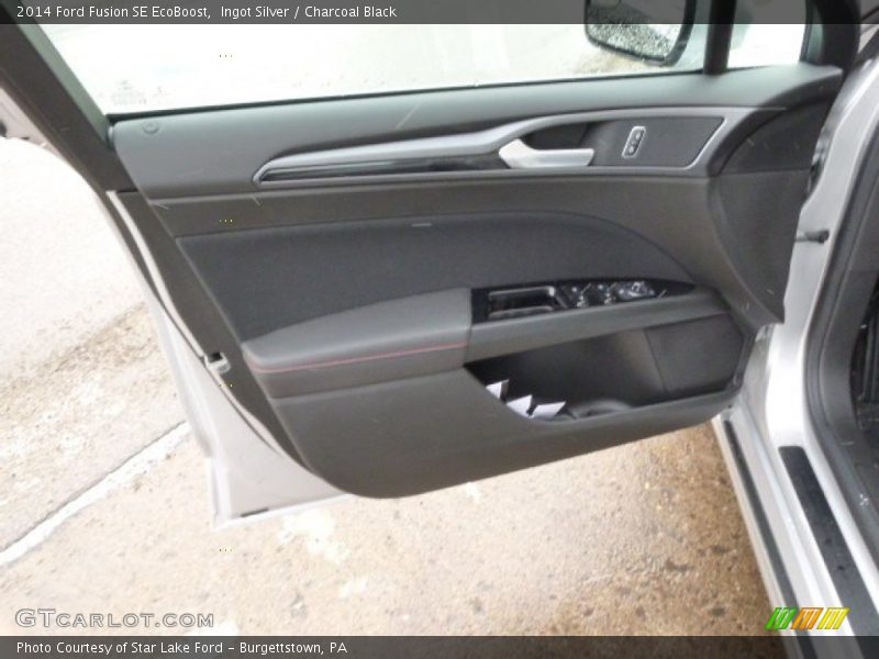 Ingot Silver / Charcoal Black 2014 Ford Fusion SE EcoBoost