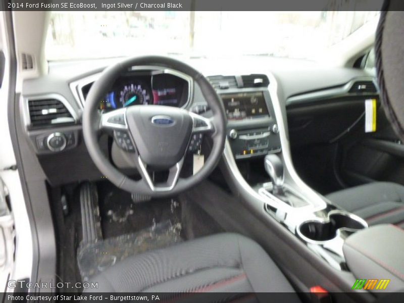 Ingot Silver / Charcoal Black 2014 Ford Fusion SE EcoBoost