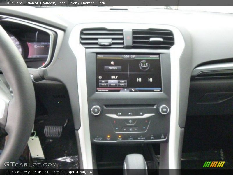Ingot Silver / Charcoal Black 2014 Ford Fusion SE EcoBoost